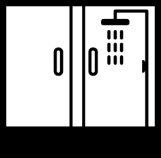 Closed Bathroom Shower Outline Svg Vector, Free Vectors File